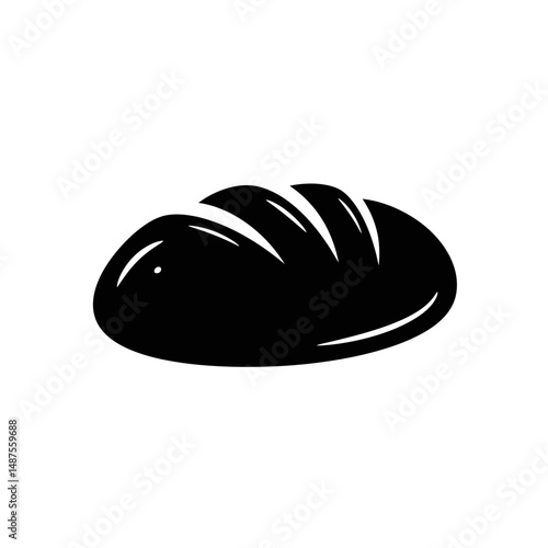 Artisan Bread: A simple yet elegant graphic depiction of a fresh loaf of artisan bread, with its crusty exterior and tempting shape. A culinary delight.