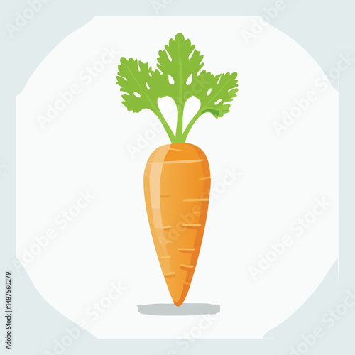 Perfect Vector Illustration of Carrot — Fresh Vegetable Icon for Food, Health, and Organic Design Themes