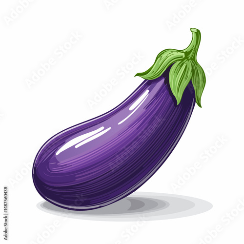 Perfect Hand Drawn Eggplant Illustration — Vintage Style Vegetable Sketch for Culinary and Design Use