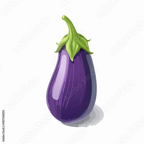Perfect Hand Drawn Eggplant Illustration — Vintage Style Vegetable Sketch for Culinary and Design Use