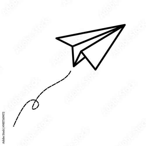 paper plane flying