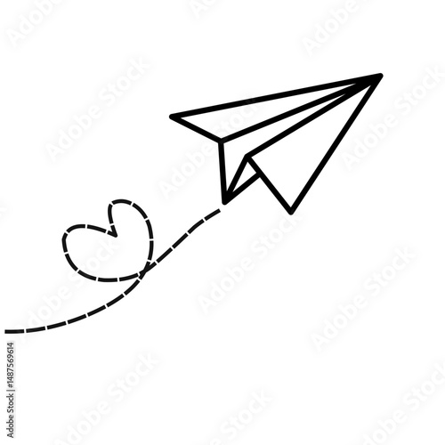 paper plane flying