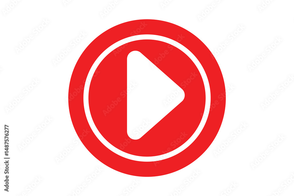 play button icon isolated on white background. play button icon isolated on white background.