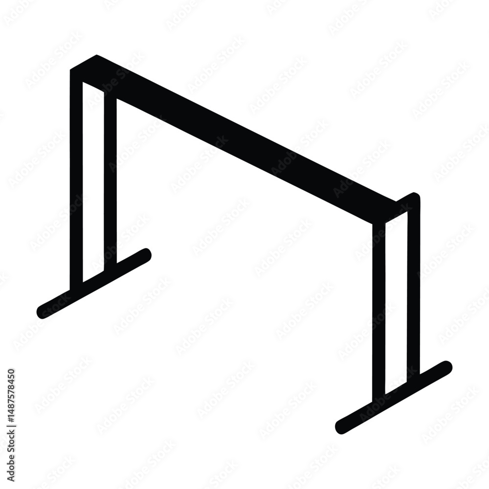 a single hurdle with a minimalist design and sleek. a single hurdle with a minimalist design and sleek.