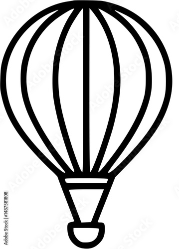 Upward flight in outlined balloon