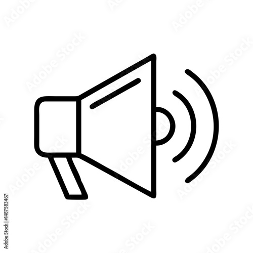 vector illustration of a megaphone