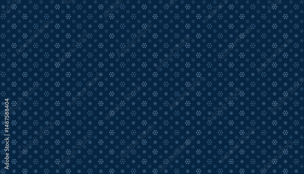 Seamless abstract geometric pattern with hexagon and circle in blue and light on dark blue background. Vector illustration, for masculine shirt lady dress cloth textile cover wallpaper decoration Seamless abstract geometric pattern with hexagon and circle in blue and light on dark blue background. Vector illustration, for masculine shirt lady dress cloth textile cover wallpaper decoration
