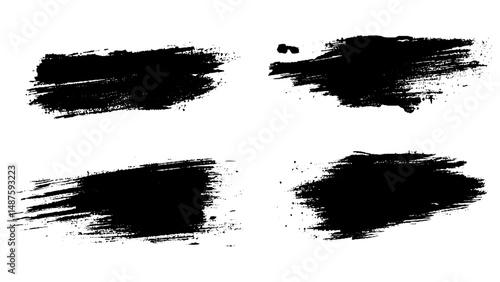 Grunge Urban Brush Stroke Textures Background. Distressed Hand Drawn Vector Textures Collection. Abstract Grunge Background with Dirty Textured Effect.