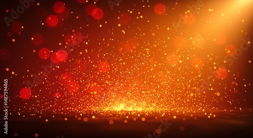 Pentecost background with glowing fire particles and soft golden light. high Definition Background