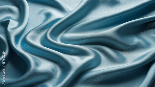 Wallpaper Mural Draped light blue silk fabric background texture Torontodigital.ca