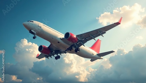 Airplane encountering strong headwind, visible air distortion, natural phenomenon, aero, turbulence