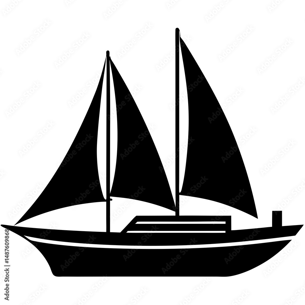 Fototapeta premium sailing ship isolated on white