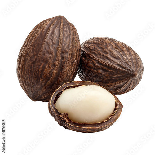 Shea Nut Isolated on Transparent Background