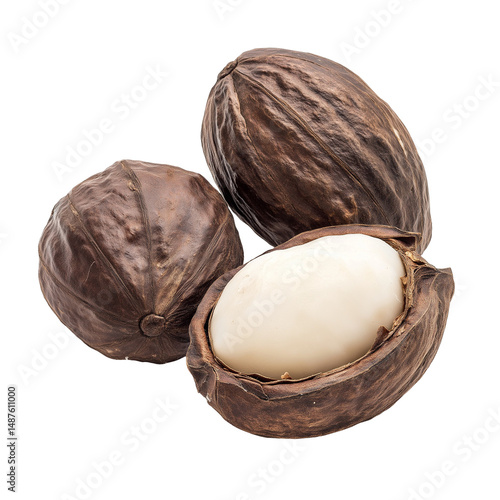 Shea Nut Isolated on Transparent Background