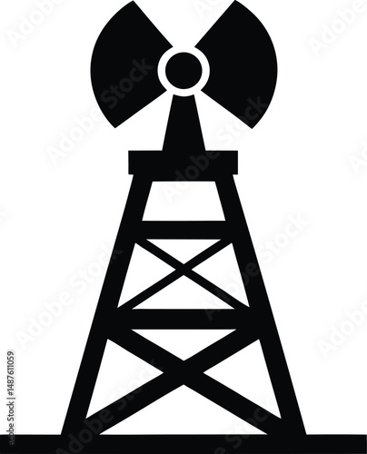 wind turbine on a white background