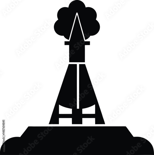 silhouette of a oil lamp