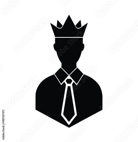Businessman Wearing a Crown Icon