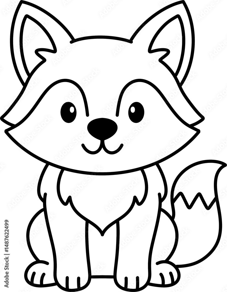 Fototapeta premium Animal coloring book