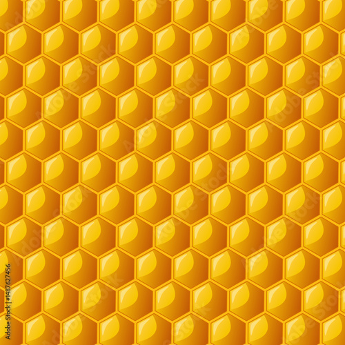Realistic Honeycomb Illustration. honeycomb pattern. wallpaper. Honey background 