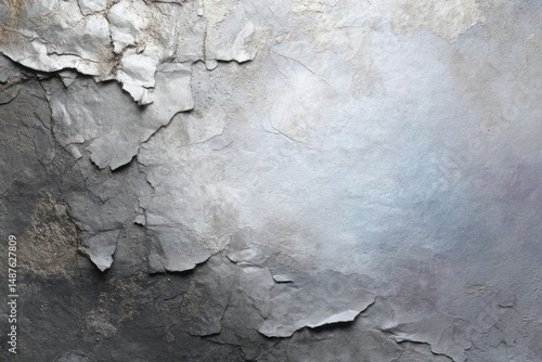 Abstract Textured Wall: Silver and Gray Patina Abstract