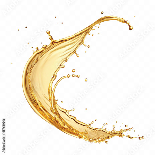 realistic olive, cooking and engine oil splash, cosmetic serum liquid isolated on white background