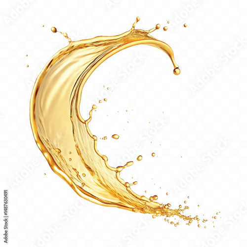 realistic olive, cooking and engine oil splash, cosmetic serum liquid isolated on white background
