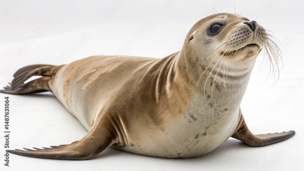 Fototapeta premium Crabeater Seal on studio background