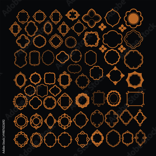Vintage Ornamental Decorative Frame Vector Illustration.
