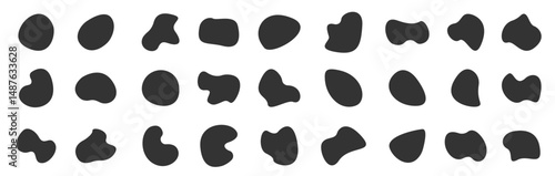Random blotch organic blob blot speck shape splat fleck.