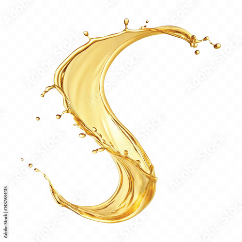 realistic olive, cooking and engine oil splash, cosmetic serum liquid isolated on white background