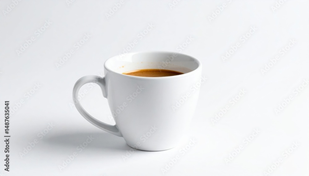 Obraz premium White Coffee Cup On White Background