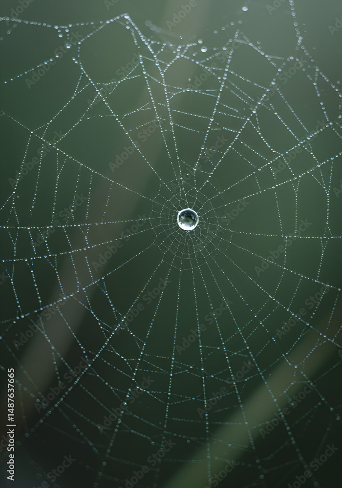 Fototapeta premium Dewdrop on spider web