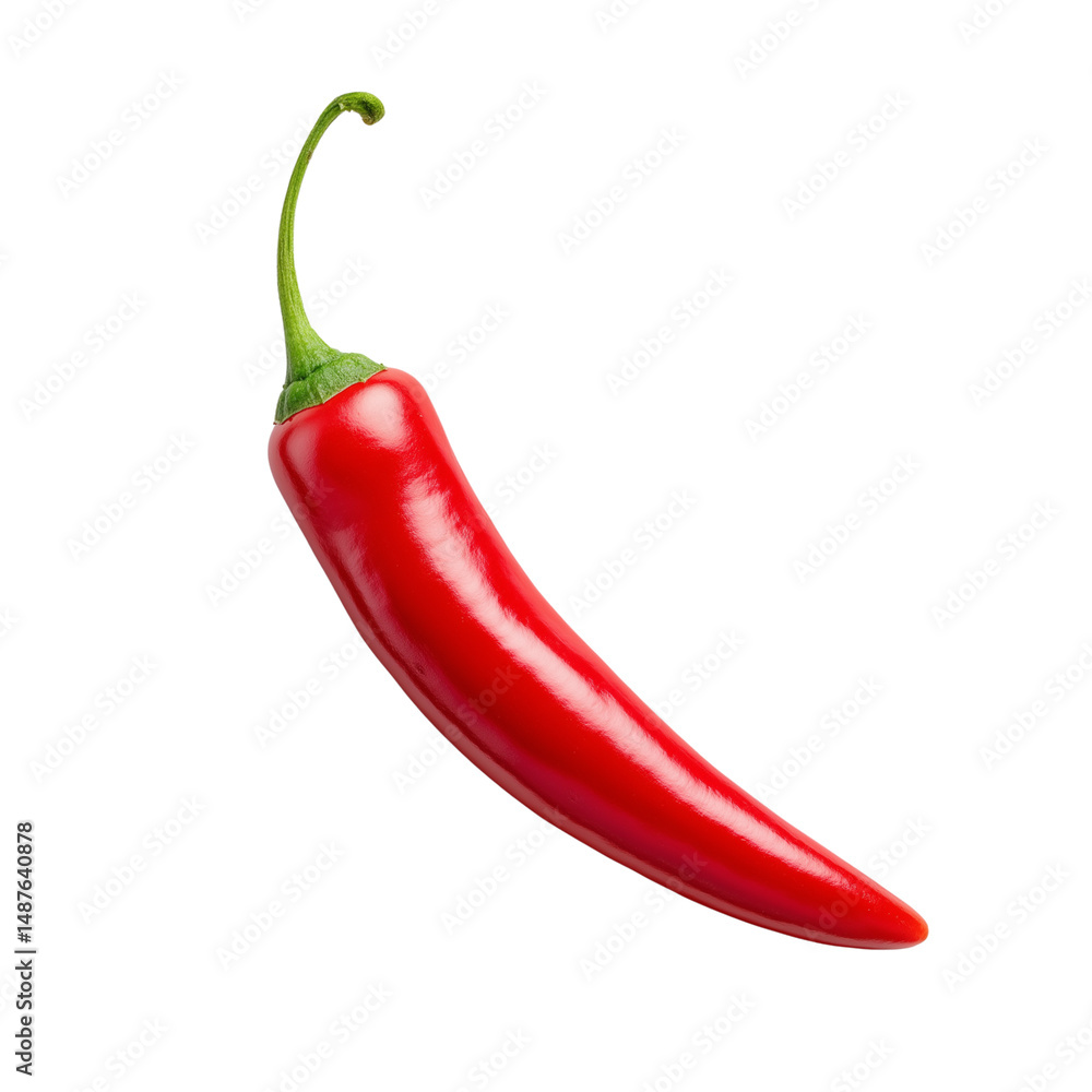 Red chili pepper isolated on white background