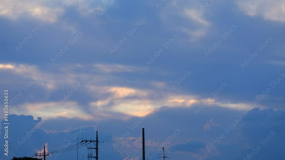 the clouds and blue sky in the sunset timelapse the clouds and blue sky in the sunset timelapse
