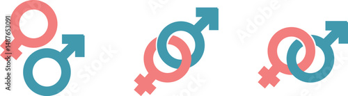 gender symbol icon in flat vector