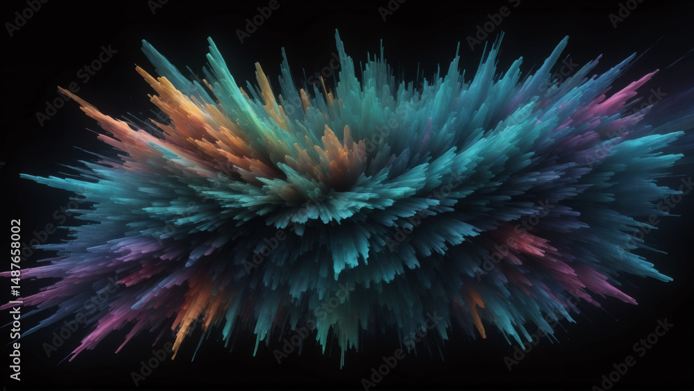 Fototapeta premium Abstract colorful explosion background texture