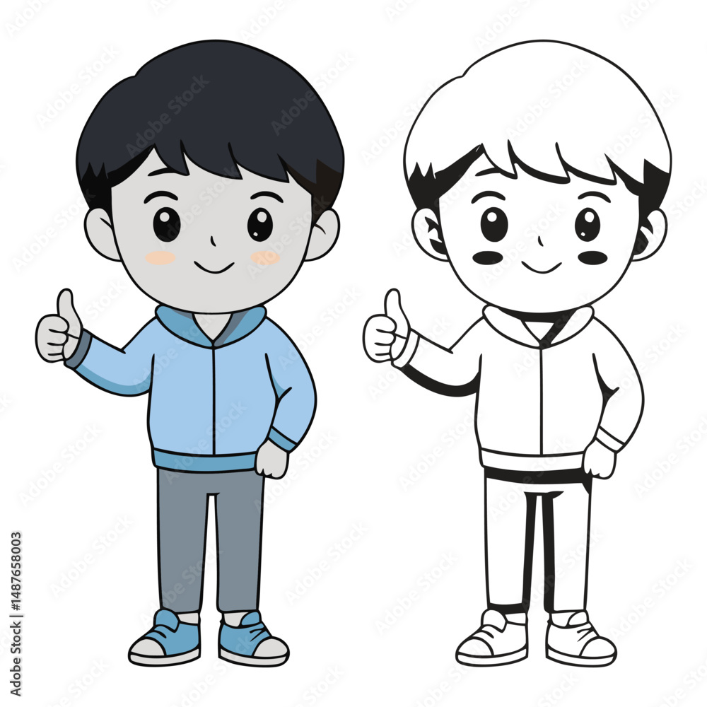little boy with thumb up little boy with thumb up