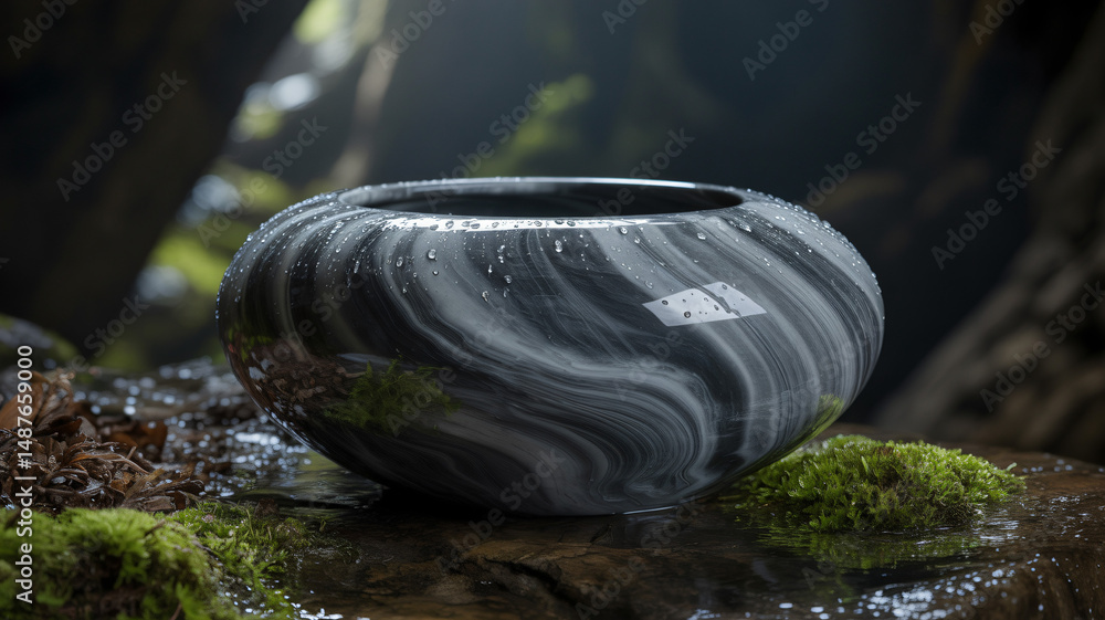 Fototapeta premium Polished stone vessel