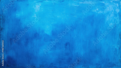 Fototapeta Naklejka Na Ścianę i Meble -  Abstract blue gradient background artwork featuring brushstroke texture and painted surface for design and creative projects