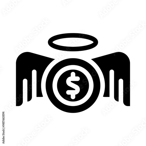 angel investor glyph icon