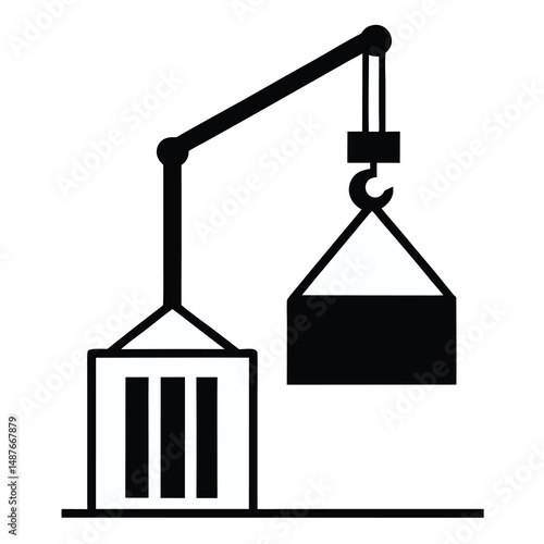 Crane Lifting Cargo