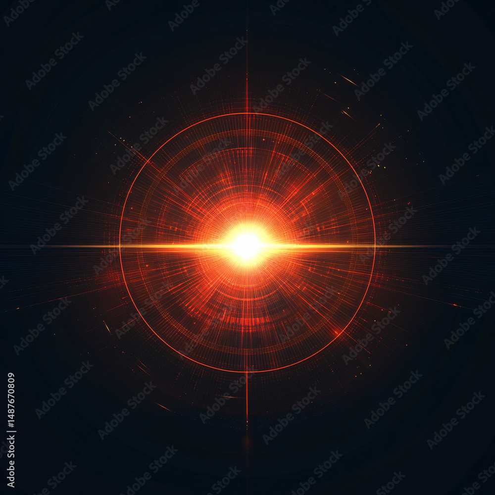 Fototapeta premium Light effects art on a black background