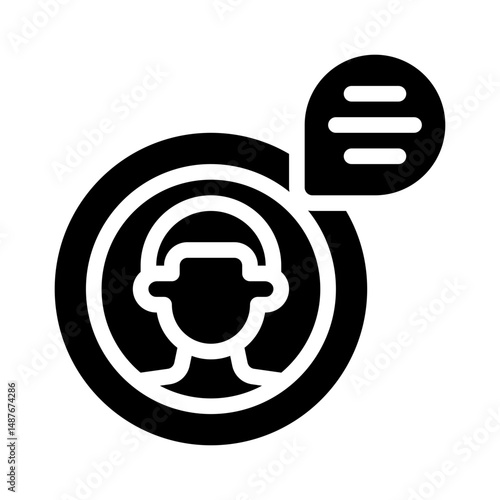 user engagement glyph icon