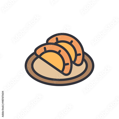 Delicious Empanadas On Plate Ready To Enjoy Traditional Flavor