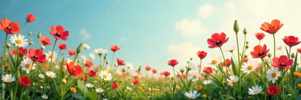Delicate wildflowers, pressed flat, vibrant hues, spring, nature Delicate wildflowers, pressed flat, vibrant hues, spring, nature