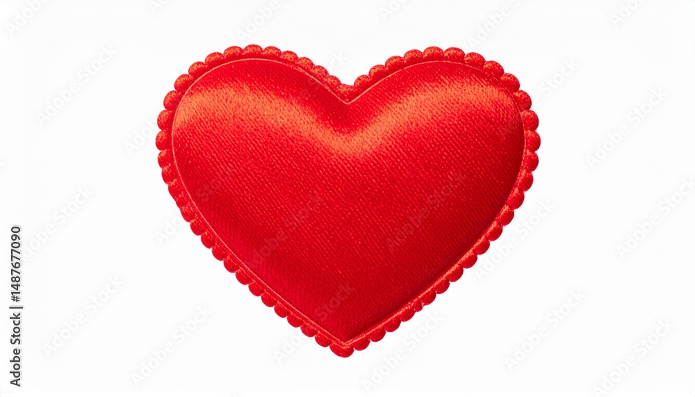 Vibrant Red Heart Shape Isolated on White Background with Clipping Path Vibrant Red Heart Shape Isolated on White Background with Clipping Path