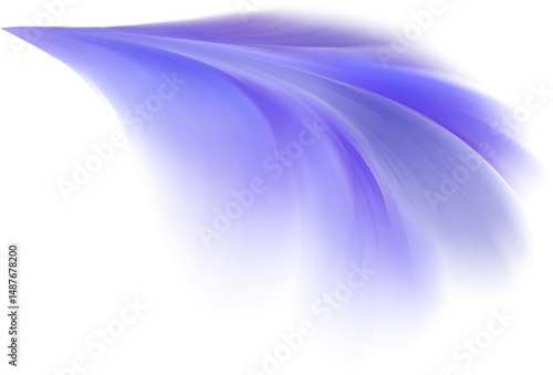 abstract translucent blurred blue feather
