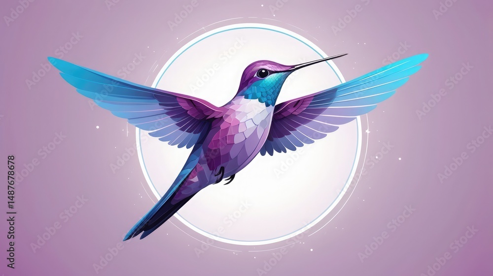 Fototapeta premium The Lunar Hummingbird