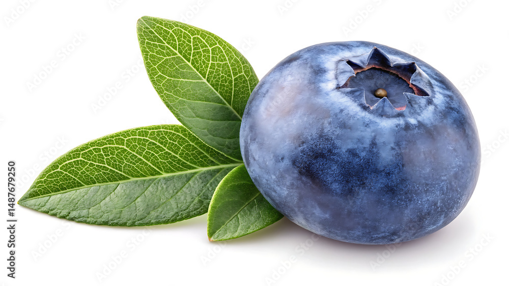 Obraz premium blueberries on a white background. isolated png style, fresh and healthy