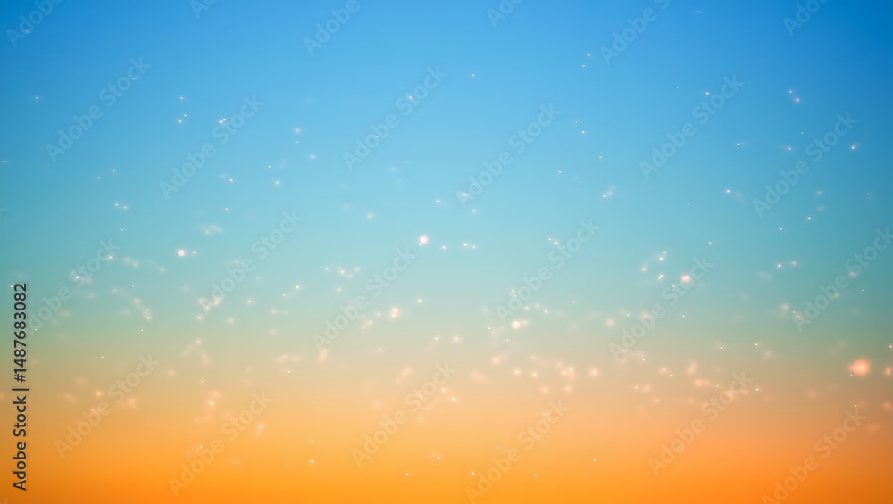 Fototapeta premium Abstract Dandelion Seeds Floating in a Colorful Sky